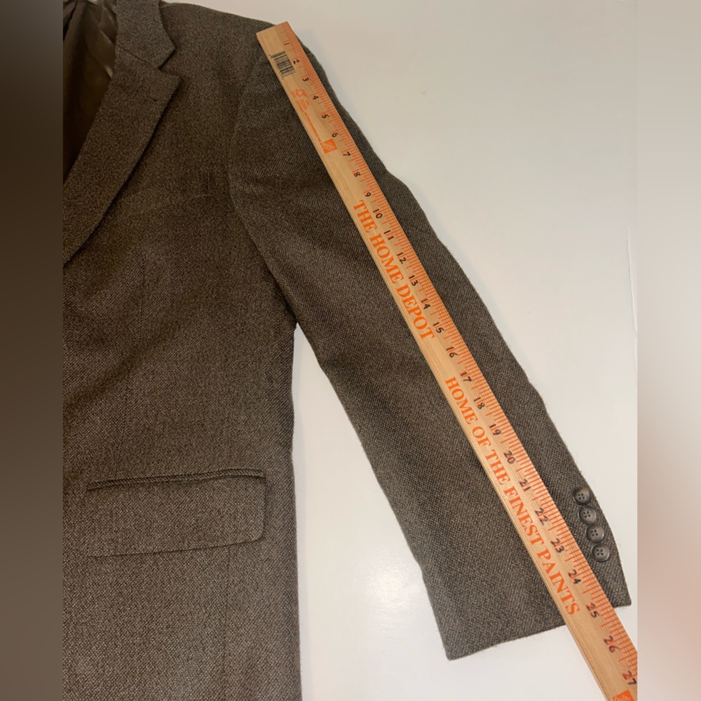Oscar de la Renta men’s brown blazer jacket 2 button lambswool cashmere size 44L - Picture 9 of 15